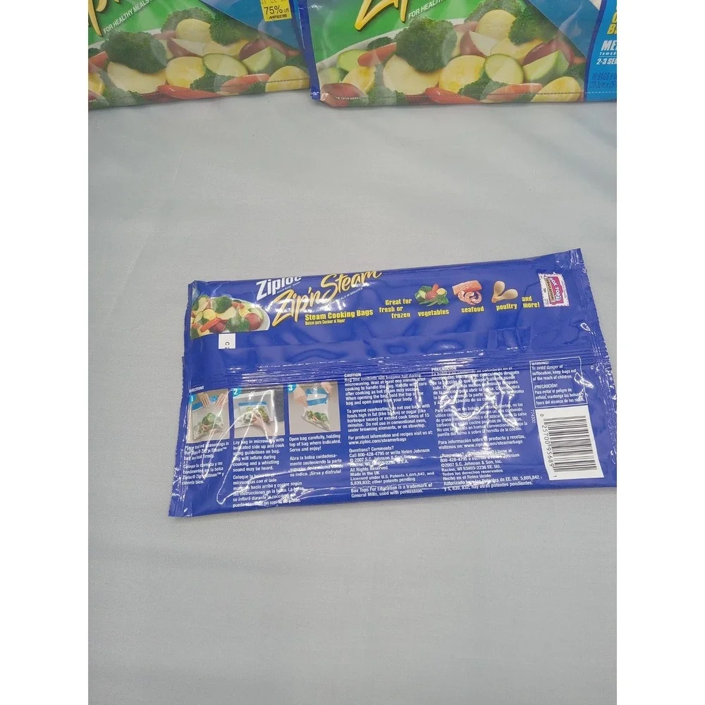 Ziploc ZipN Steam Microwave Cooking Bags 10 Bags Per Pack 3 Packs Medium